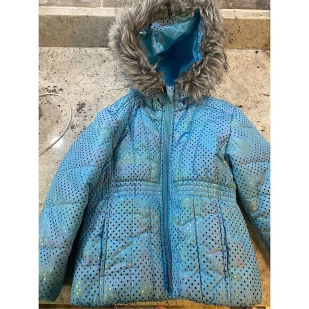 Girls R‎ 1881 blue multicolored winter coat size 4